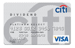 Citi Divident Platinum Select Visa Card