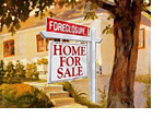 -- house for sale - foreclosure sign --
