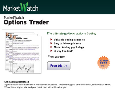 -- signup for options trader newsletter - marketwatch --