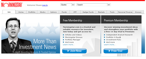 review of morningstar.com - website screenshot