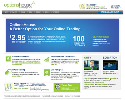 -- options house website screenshot - promo code --
