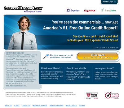-- website screenshot - free credit repors dot com --