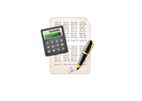 Accounting Report - Calculator and a Spreadsheet - Illustration