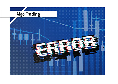 Algorithm trading error - Illustration.