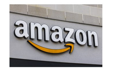 Amazon logo on the storefront in the United States of America.