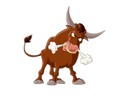 Angry Bull - Illustration - Stock Market