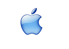 -- Apple logo - blue colour --