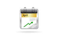April Calendar - Market Growth - Illustration
