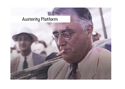Franklin D. Roosevelt and Democrats advocated drastic federal spending cuts during the Great Depression, but ended expanding government spending dramatically instead.