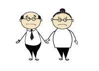 Baby Boomer couple - Illustration