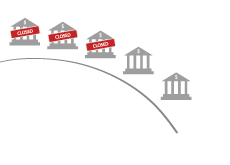 Illustration of bank closures