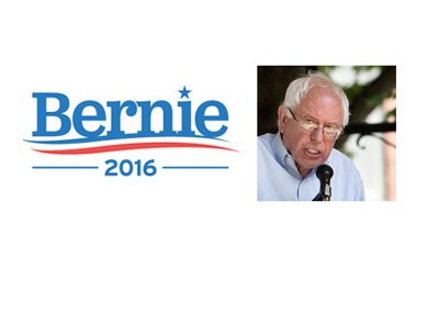 Bernie 2016 - Running for president of USA - Logo and photo