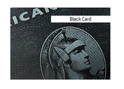 Pictured is the first and most popular black card is the American Express Black Card.