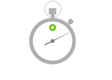 -- British Petroleum stopwatch / bomb - Illustration --