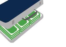Briefcase full of dollars - Illustration