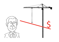 George Bush raising the debt ceiling - Illustration