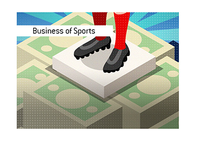 The business of sports.  Illustration.