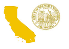 -- California Map - Office of State Treasurer Seal --