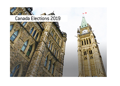 Parliament Hill in Ottawa, Canada. Canadian elections are coming up. Who will win?