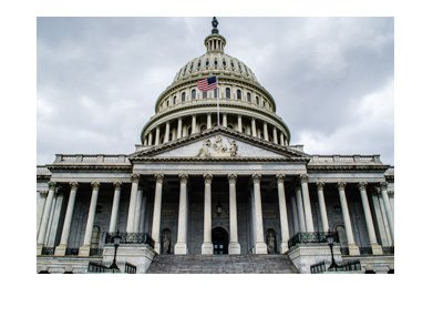 The Capitol Hill - Washington D.C. - Dark clouds coming over.