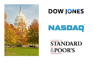 Capitol Hill - Autumn - Dow Jones, Nasdaq and Standard & Poor logos