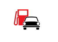 Car at the Gas Station - Illustration