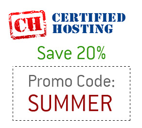 CH - Certified Hosting - Promo Code - Summer - 20% Off