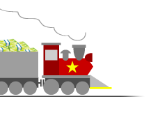 Illustration of a Chinese locomotive