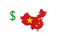 U.S. Dollar and map of China - Illustration