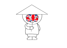 Illustration of Chinaman Posing as a Brit