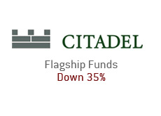 citadel investment group - flagship funds are down 35 percent... company logo