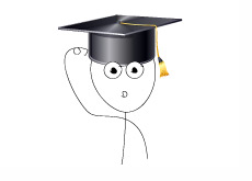 Illustration of a confused recent graduate