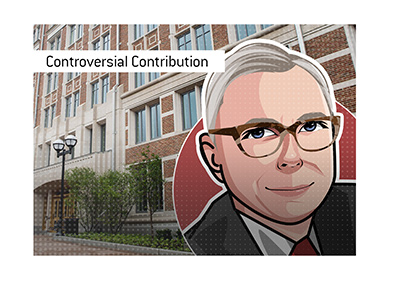 Charlie Munger and his controversial contribution to the University of Michigan campus.
