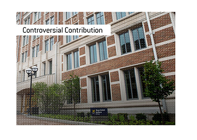 Charlie Munger and his controversial contribution to the University of Michigan campus.