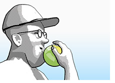 tips to staying productive - dave eating an apple