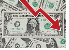 -- us dollar on the decline --