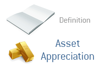 Definition of Asset Appreciation - Financial Dictionary - Gold Bar - Illustration
