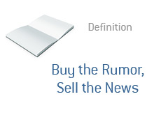 -- Term definition - Buy the Rumor - Sell the News --