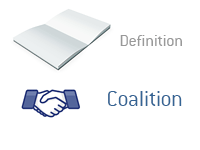 Definition of the term Coalition - Financial Dictionary - Government - Illustration