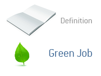 Definition of Green Job - Financial Dictionary - Illustration Green Leaf