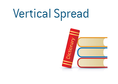 Financial dictionary - Vertical Spread - Options trading - Drawing