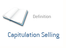 -- finance term - capitulation selling --