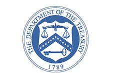 us department of the treasury - logo - blue and white - t-bill