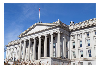 The Department of Treasury Building - United States of America - Sunny Cloudless Day - Photo