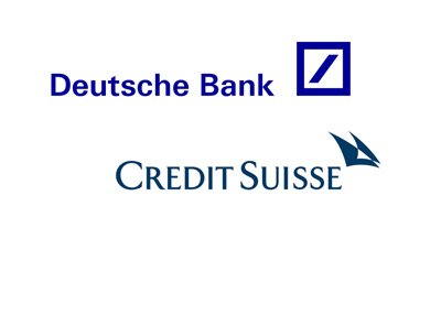 Logos of Deutsche Bank and Credit Suisse.  Year is 2016.