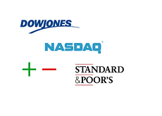 -- Dow Jones, Nasdaq and S&P logos --