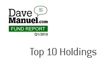 -- Dave Manuel Fund Report - Top 10 Holdings --