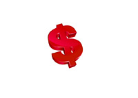 Dollar Sign in red colour - Illustration