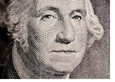 -- president washington on the u.s. dollar bill --