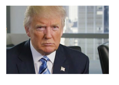 Donald Trump in a downtown office. Profile photo. Year 2016